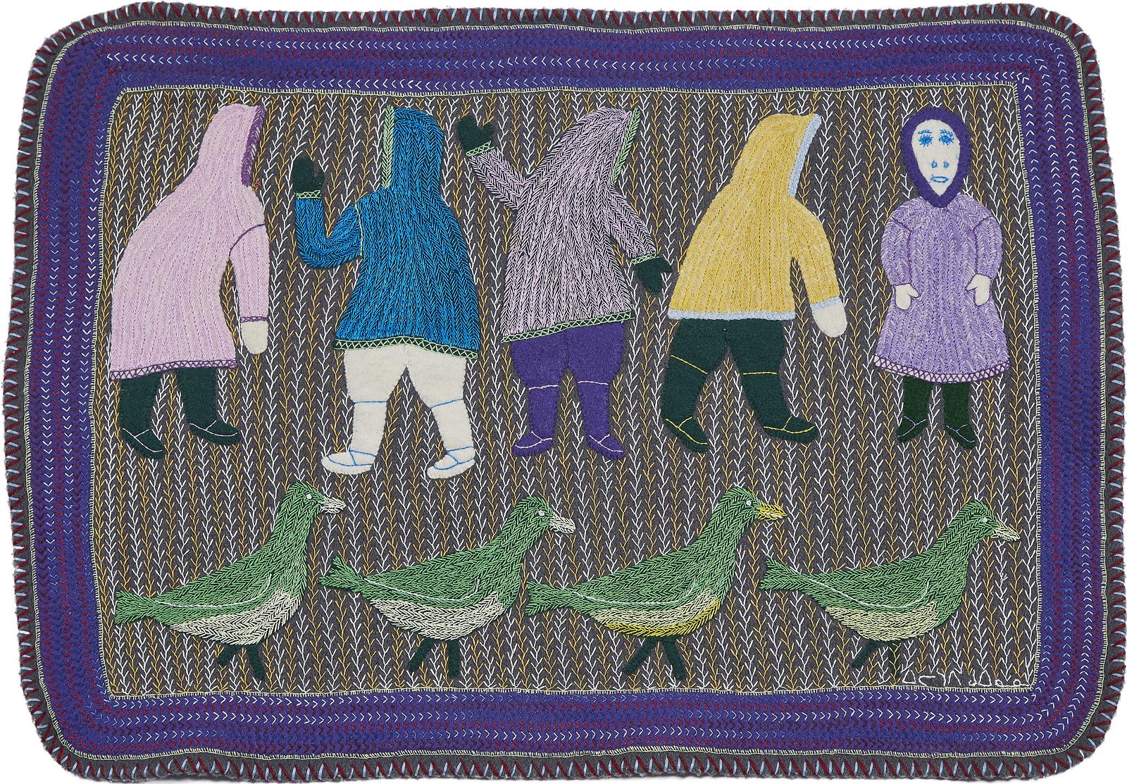 Elizabeth Angrnagangrniq (1938) - People And Birds