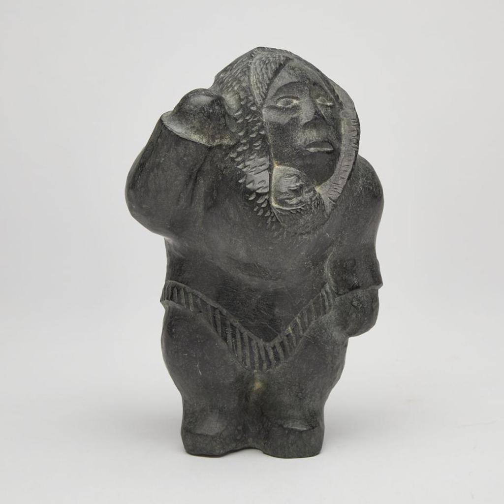 Thomas Sivuraq (1941-1991) - Mother Warming Child In Amautiq