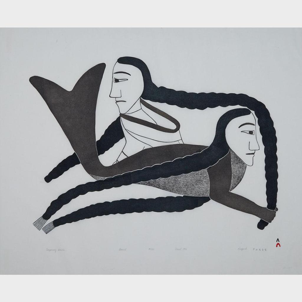 Kenojuak Ashevak (1927-2013) - Comparing Braids