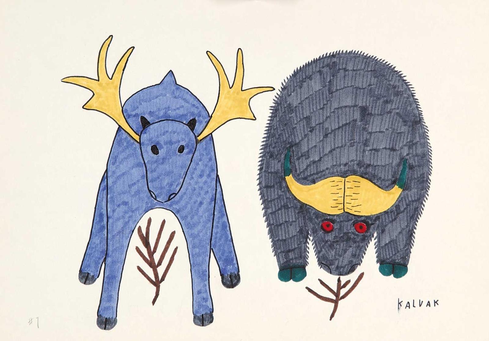 Kalvak - Untitled - Horned Friends
