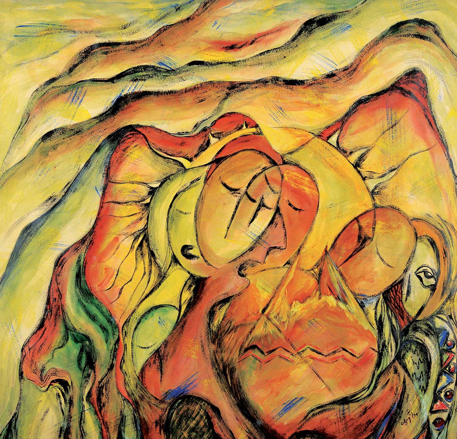 Daphne Odjig (1919-2016) - Untitled - Clouds of Memory