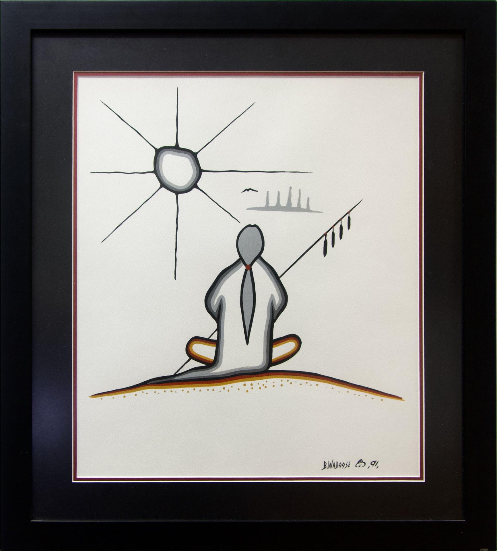 Brian J. Waboose (1955) - Untitled (At Peace)
