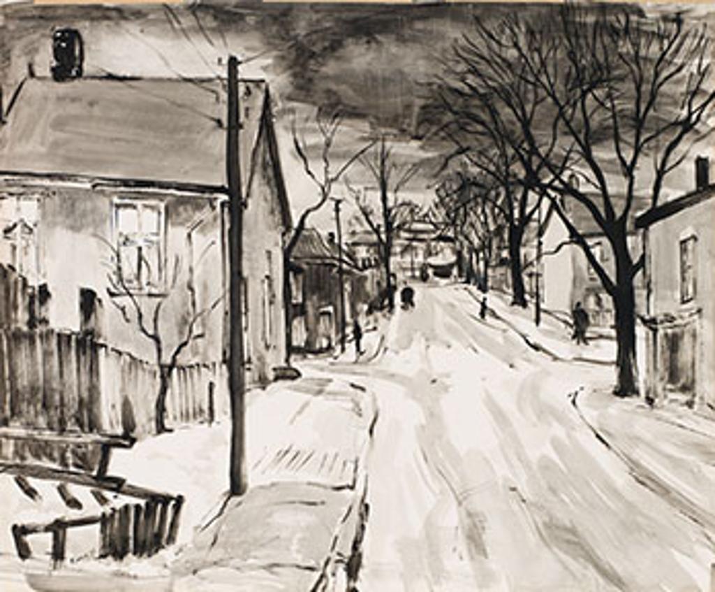 Albert Jacques Franck (1899-1973) - Winter View, Old Houses and Street
