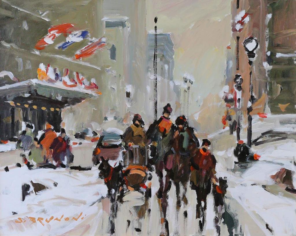 Serge Brunoni (1938-2020) - Passants, Rue Sherbrooke