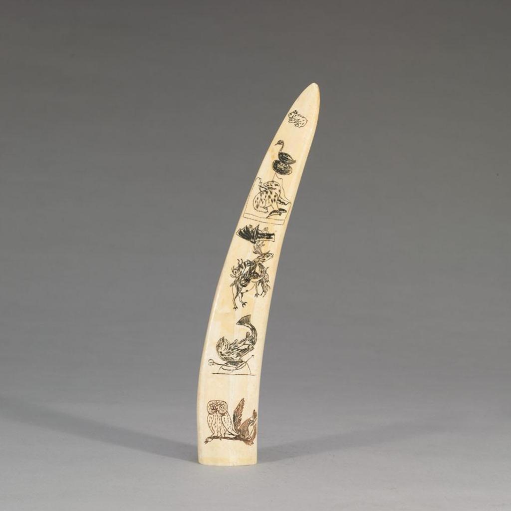Aqjangajuk (Axangayu) Shaa (1937-2019) - Etched Tusk