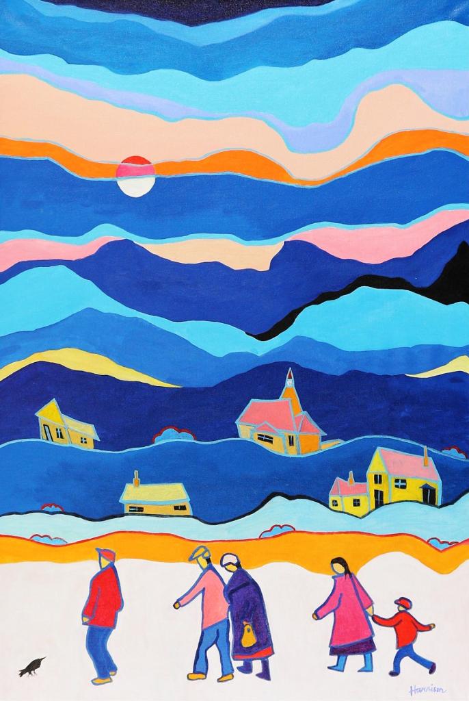 Ted Harrison (1926-2015) - Bright Day; 1992