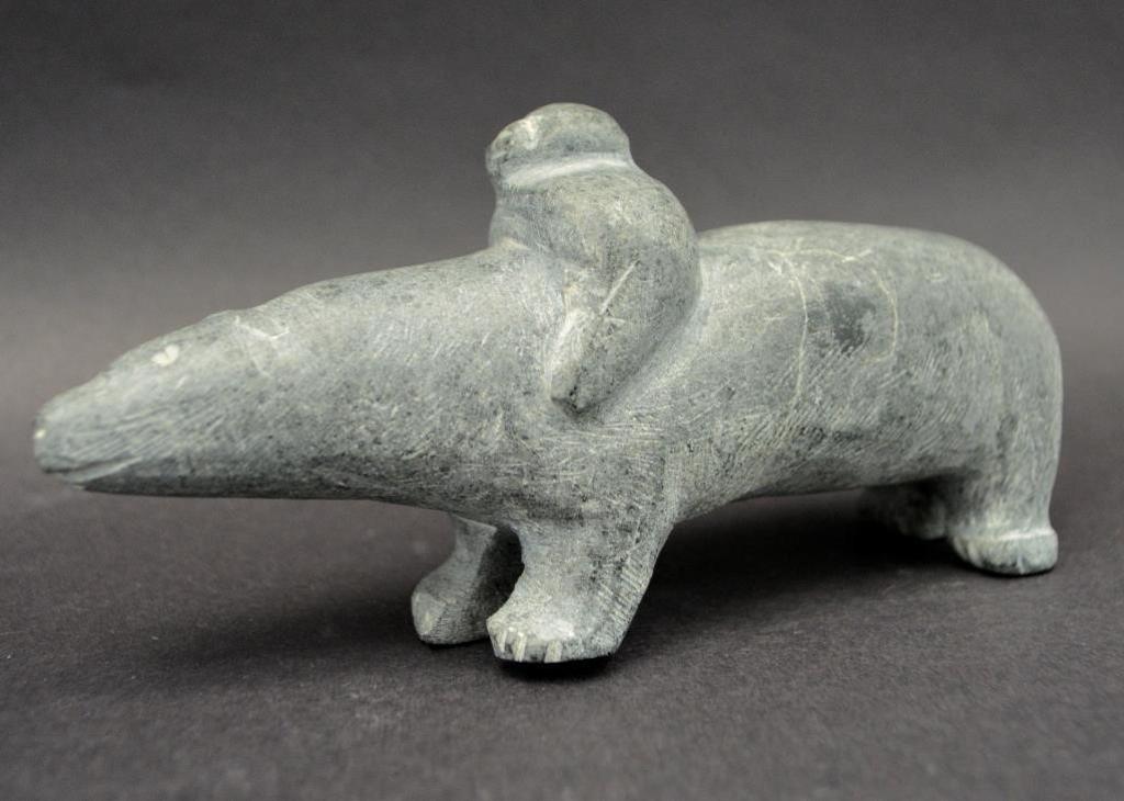 Eli Tikeayak (1933-1996) - Man on Bear