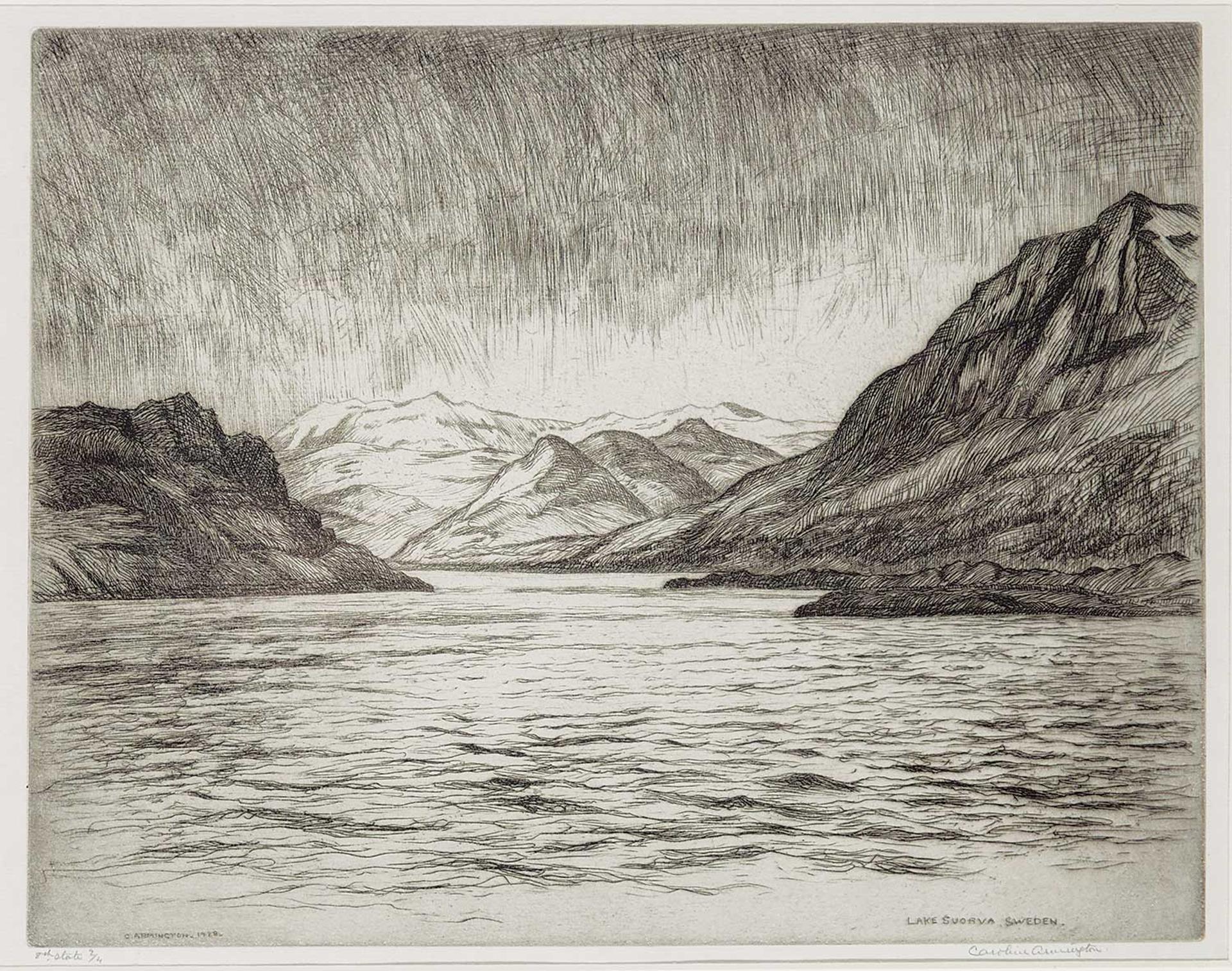 Caroline Helena Armington (1875-1939) - Lake Suorva, Sweden #8th State 2/4