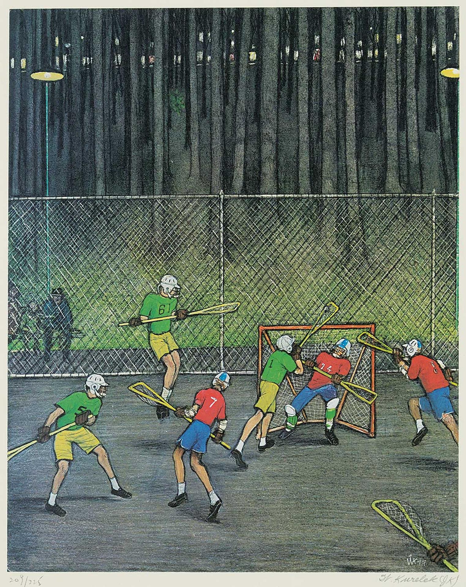 William Kurelek (1927-1977) - Untitled - Lacrosse #209/225