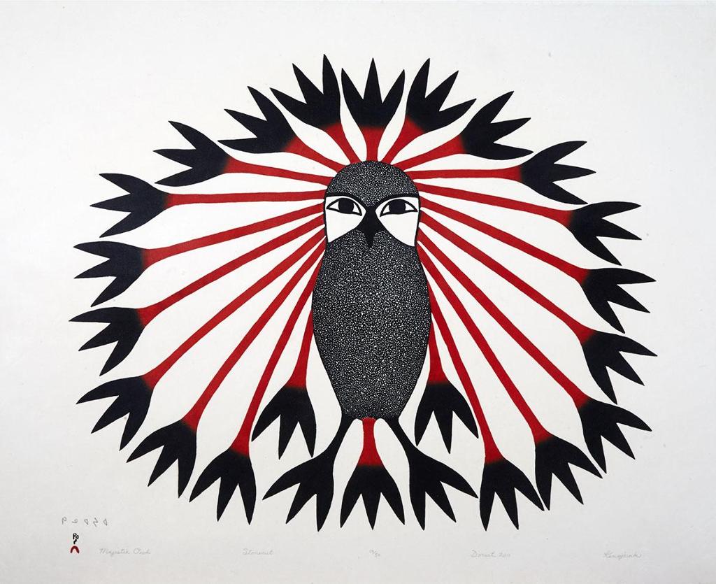 Kenojuak Ashevak (1927-2013) - Majestic Owl