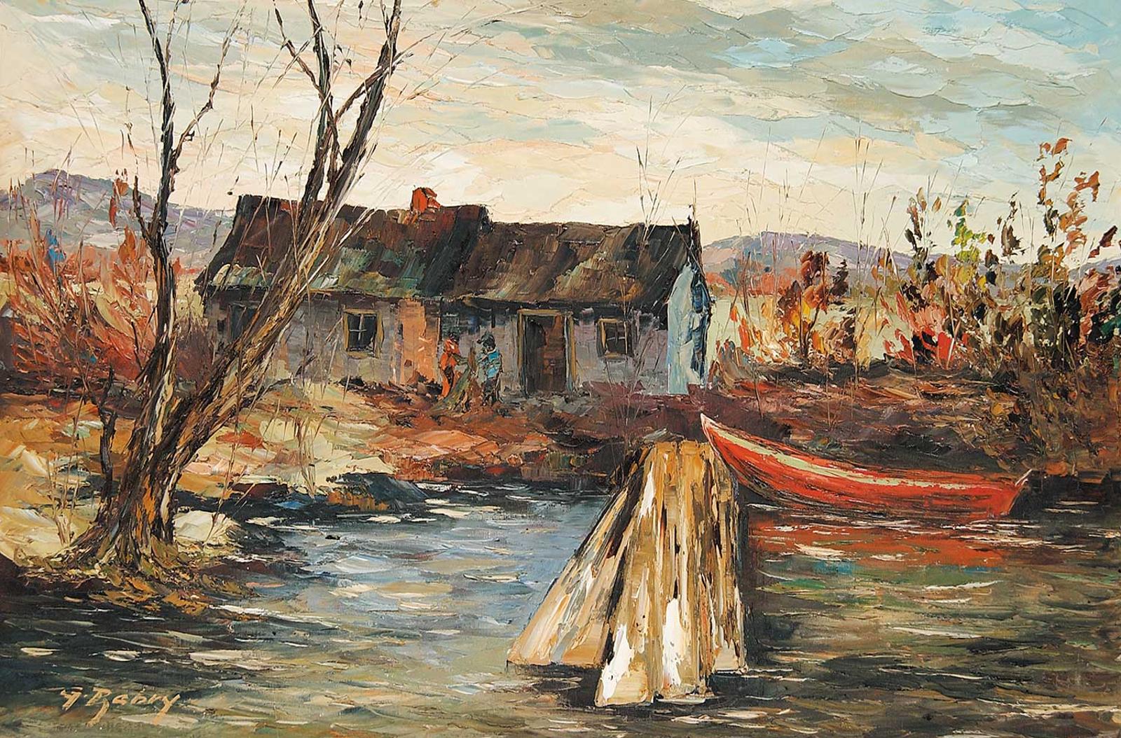 Gaston Rebry (1933-2007) - Untitled - Boat at the Cabin