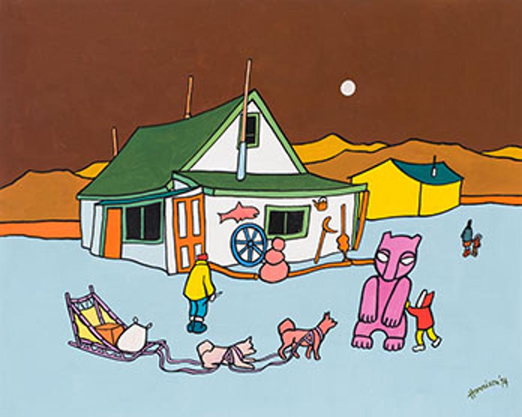 Ted Harrison (1926-2015) - Tagish Bear (Tagish Telegraph Station)