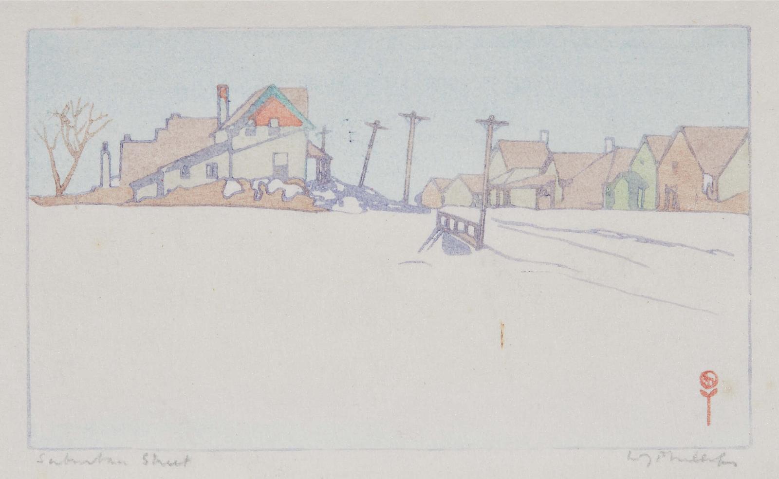 Walter Joseph (W.J.) Phillips (1884-1963) - Suburban Street