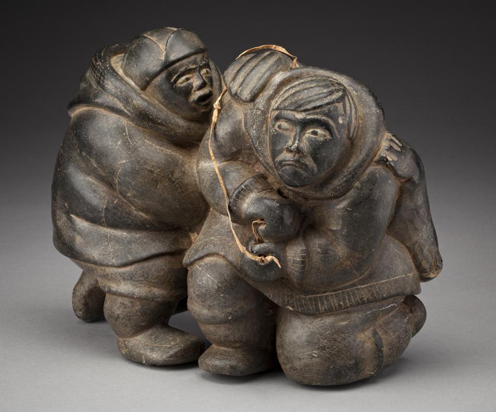 Lukasi Ukusirala Anauta (1912) - PUVIRNITUQ, Two Seal Hunters with Catch late 1950s