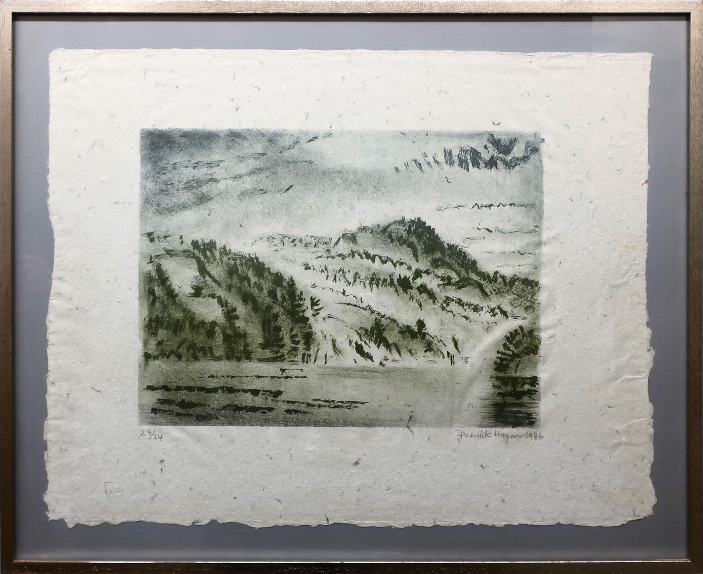 Frederick Hagan (1918-2003) - Untitled (Lake And Hills)