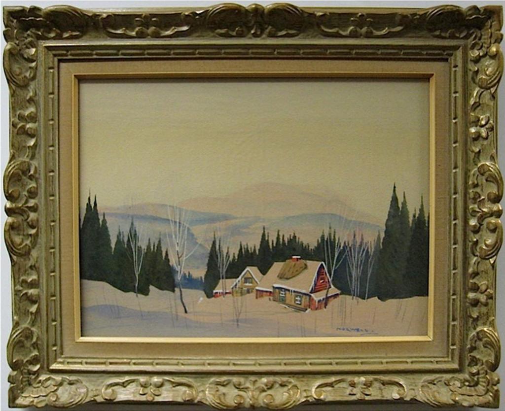 Graham Norble Norwell (1901-1967) - Laurentian Winter Scene With Cabins
