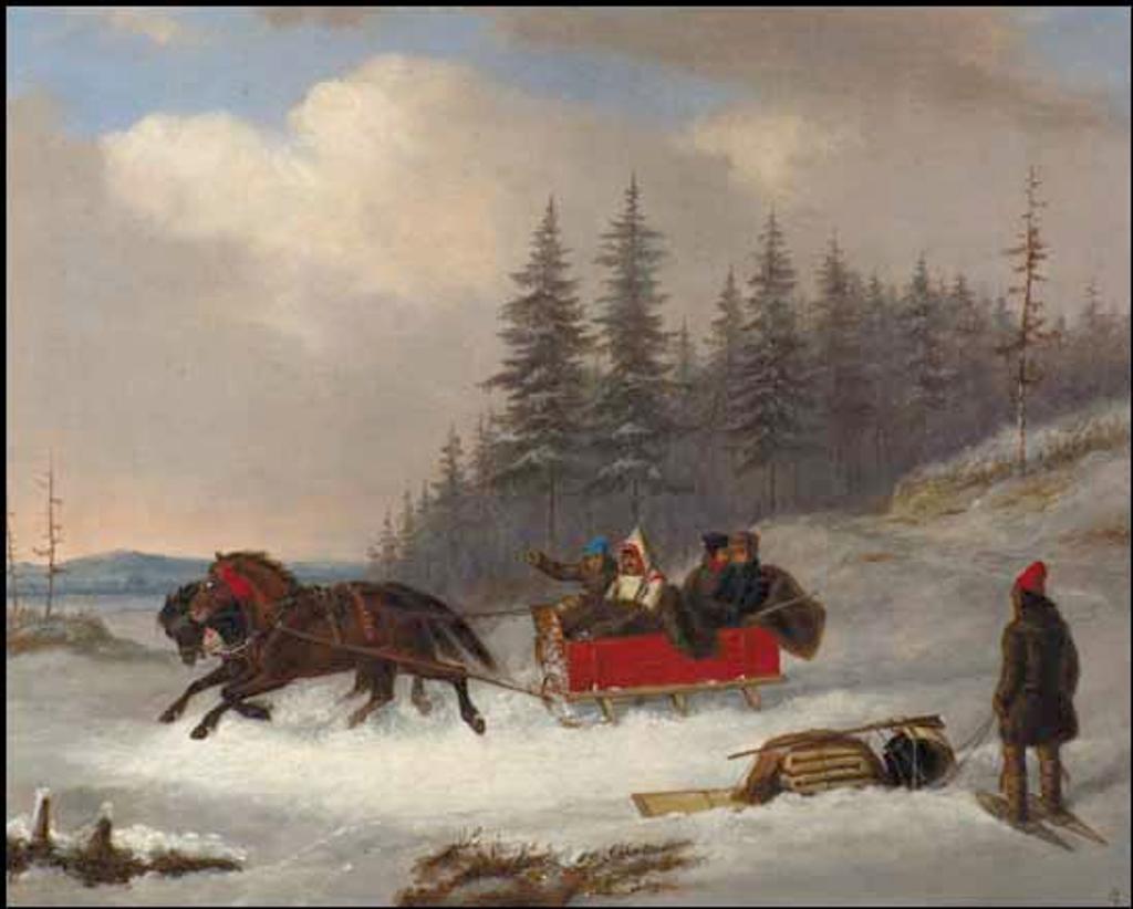 Cornelius David Krieghoff (1815-1872) - The Sleigh Drive