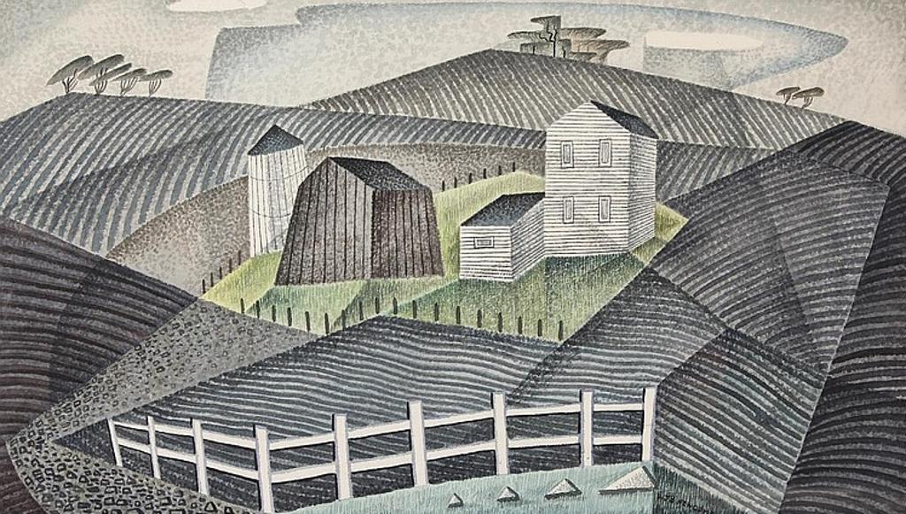 William John Bertram Newcombe (1907-1969) - The Plowed Land