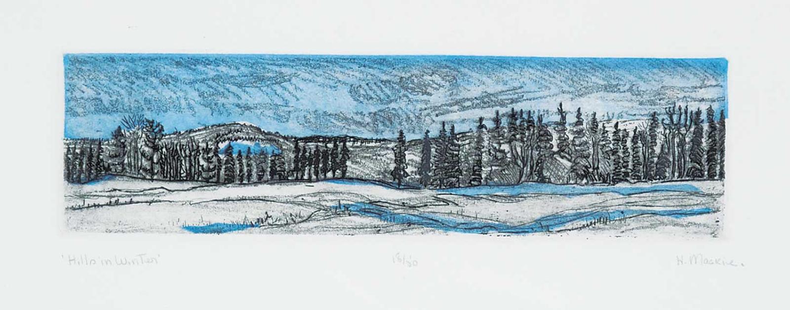 Dora Helen Mackie (1926) - Hills in Winter  #18/50