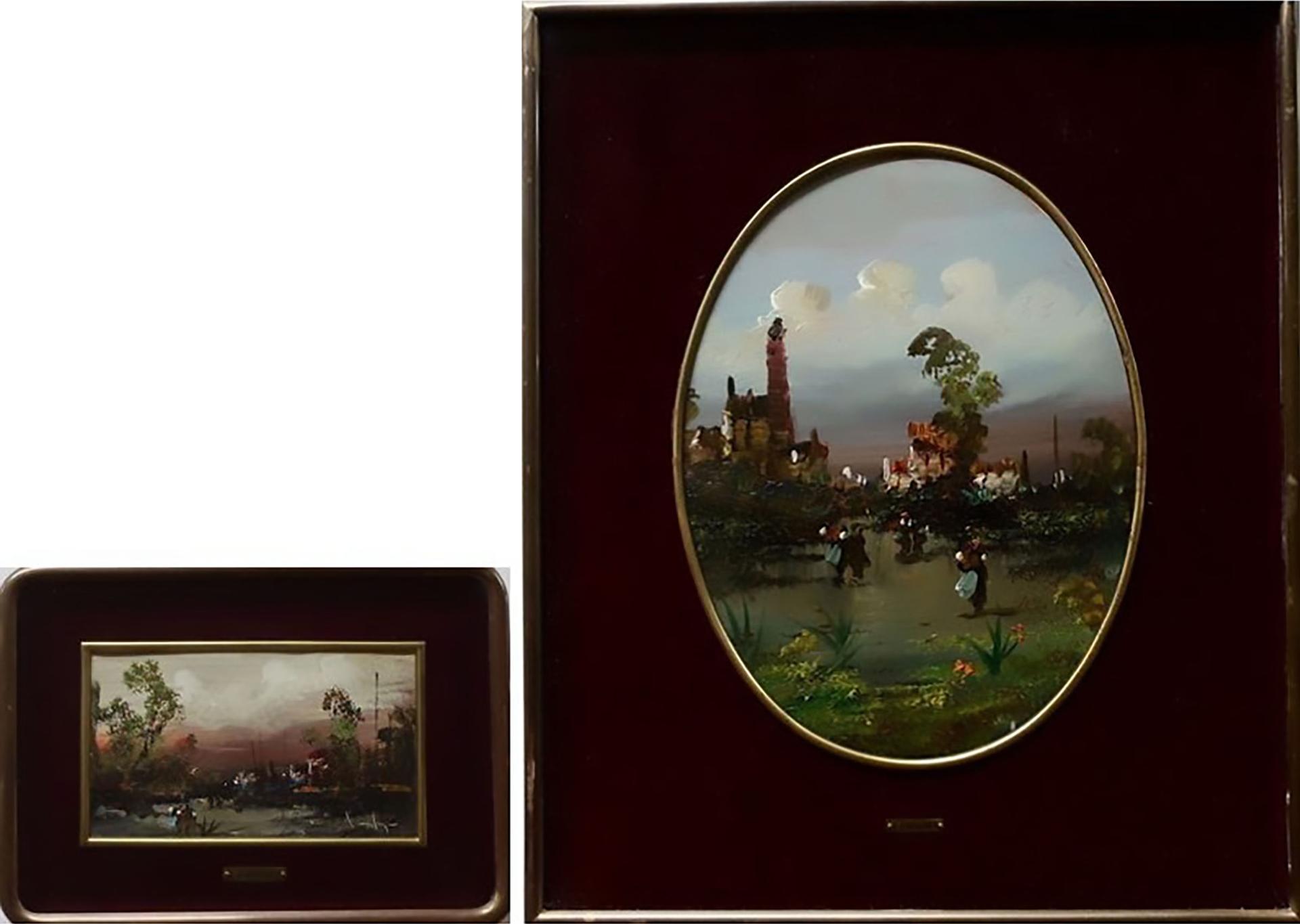 Lucio Cargnel - Untitled (Figures In Evening Landscapes)