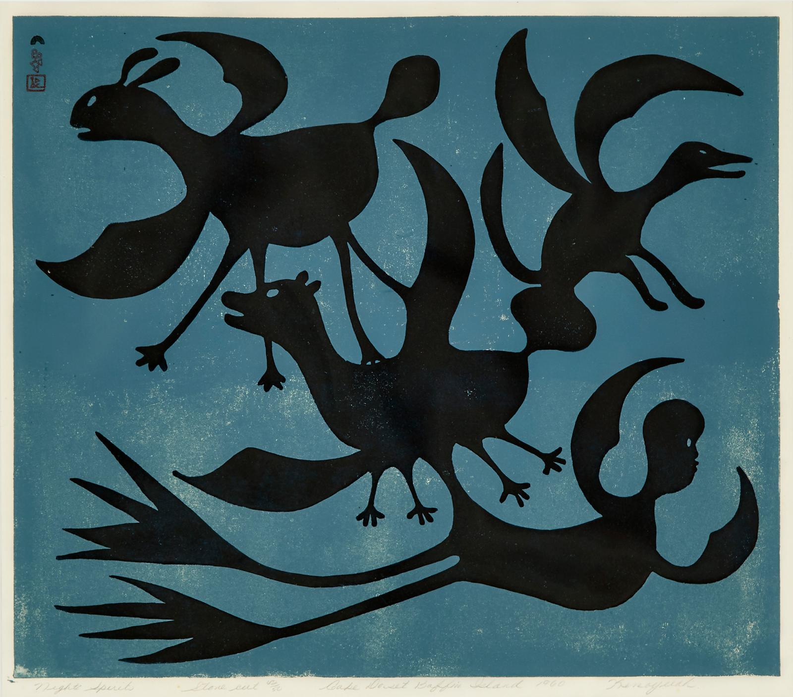 Kenojuak Ashevak (1927-2013) - Night Spirits