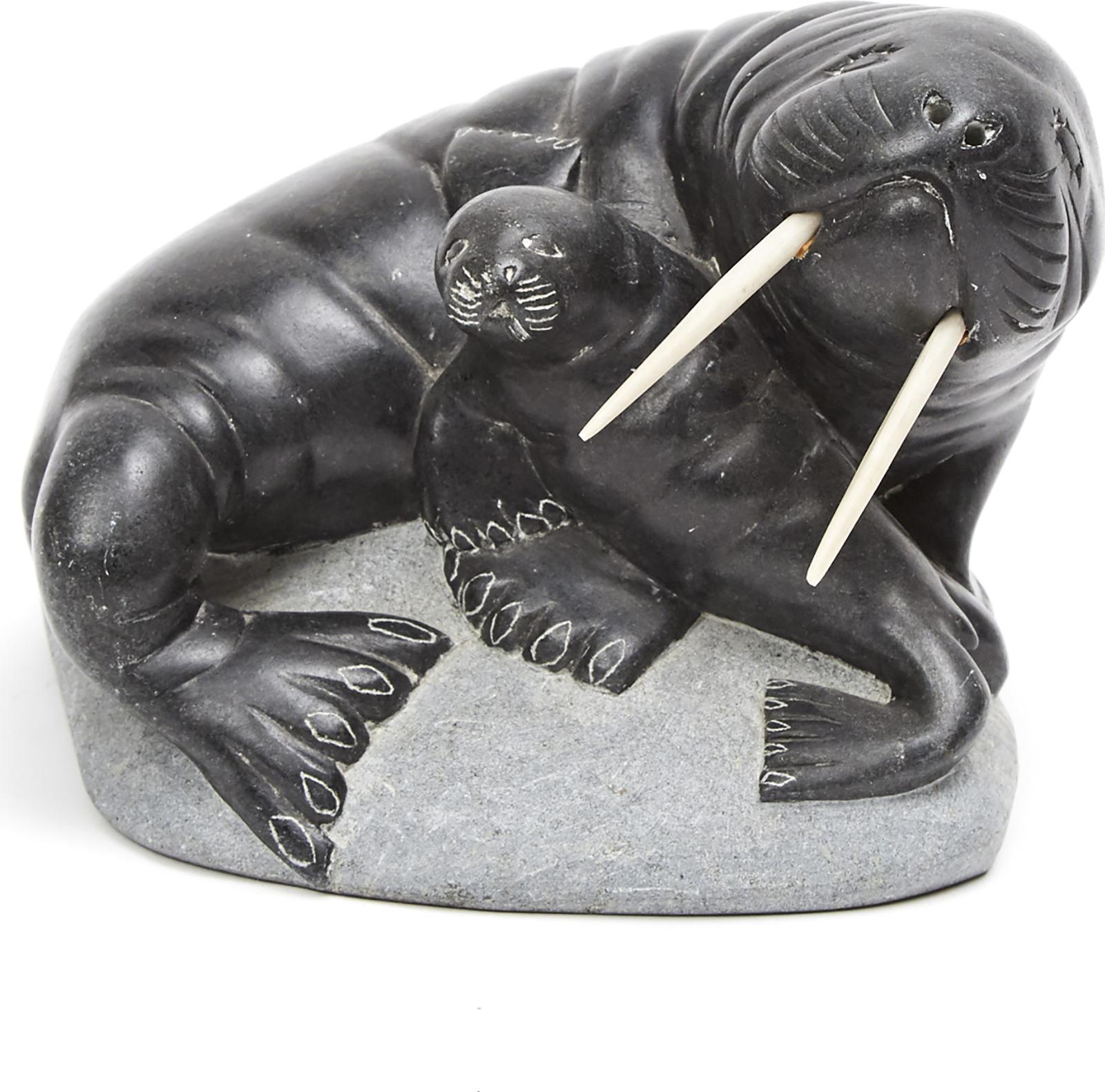 Tivi Ilisituk (1933-2012) - Walrus And Pup