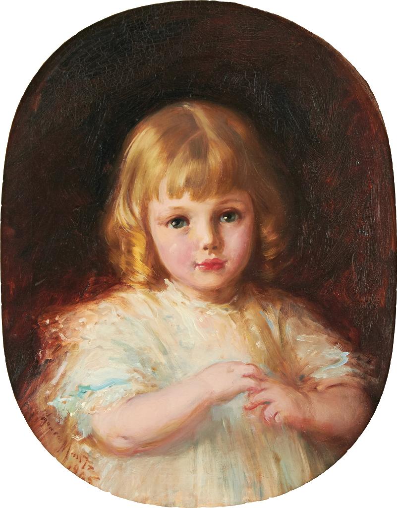 Laura Adeline Lyall Muntz (1860-1930) - Portrait of a Young Girl