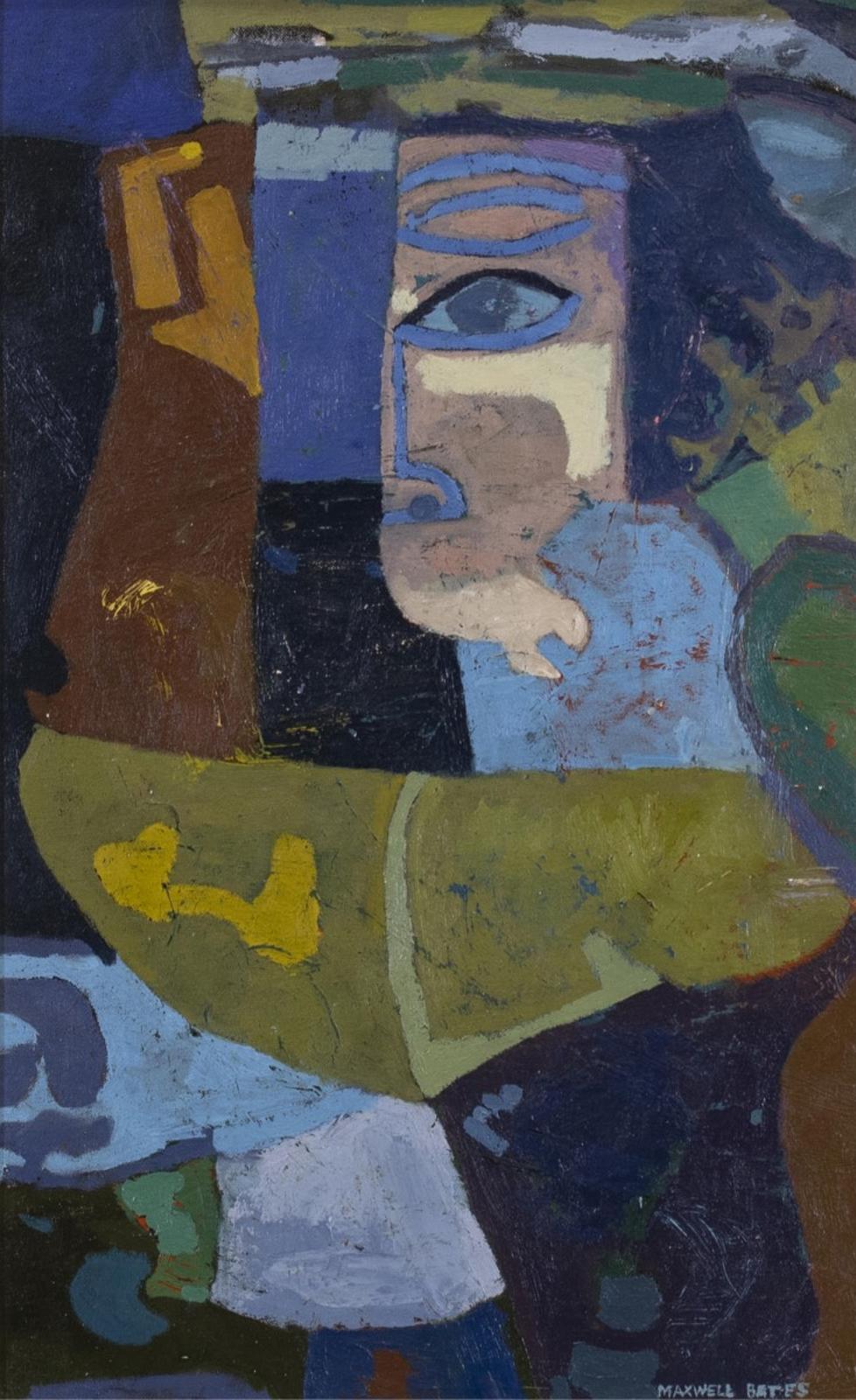 Maxwell Bennett Bates (1906-1980) - Polynesian God; 1957