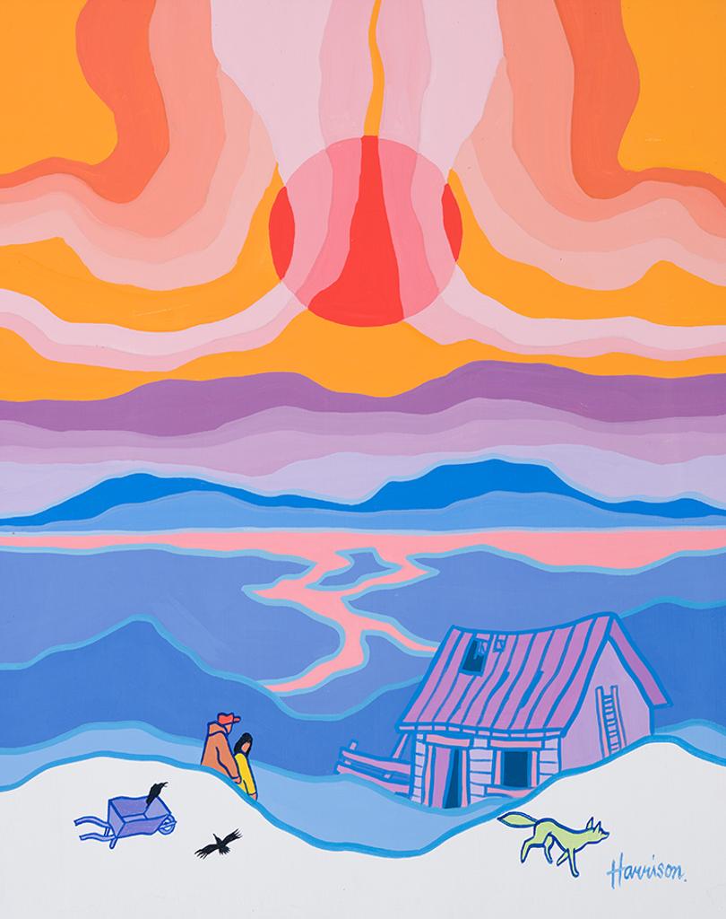 Ted Harrison (1926-2015) - Old Miners Cabin