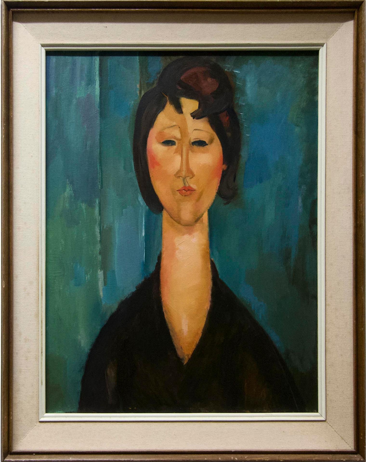Alex Korenfeld (1944) - Portrait Of A Young Woman