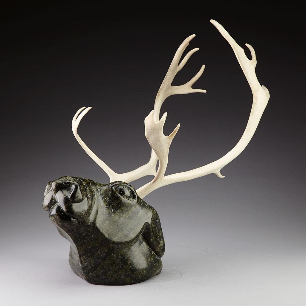 Aqjangajuk (Axangayu) Shaa (1937-2019) - Swimming Caribou