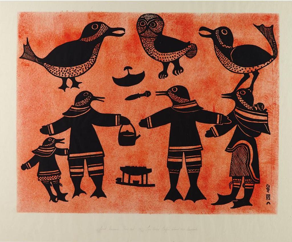 Kenojuak Ashevak (1927-2013) - Bird Humans