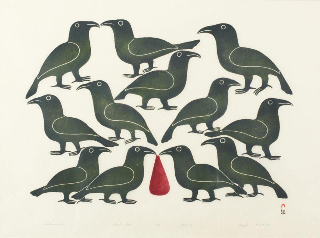 Kenojuak Ashevak (1927-2013) - Tulukkaaraminiit (Many Young Ravens)