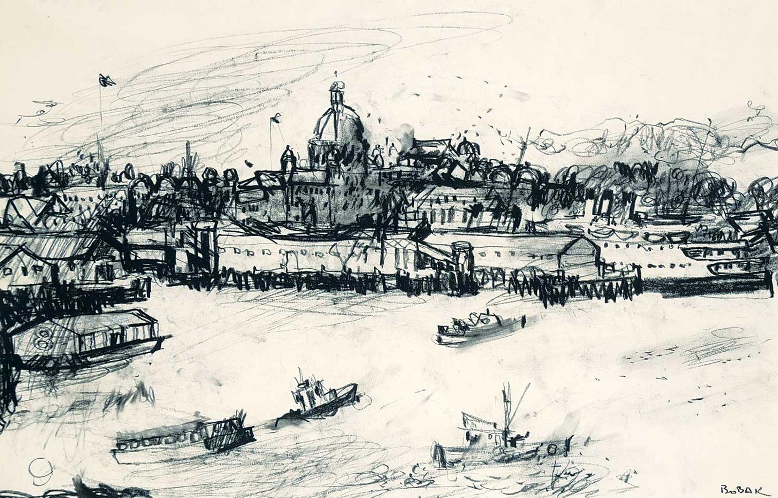 Bruno Joseph Bobak (1923-2012) - Inner Harbour