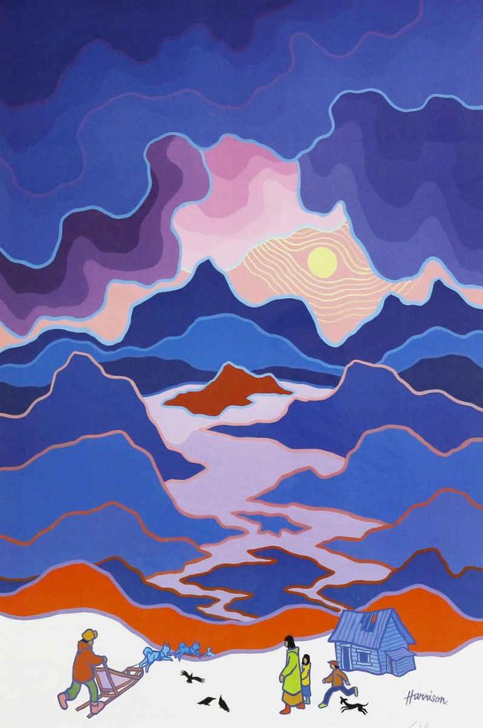 Ted Harrison (1926-2015) - Northern Transport (From The Expo 86 Collection)