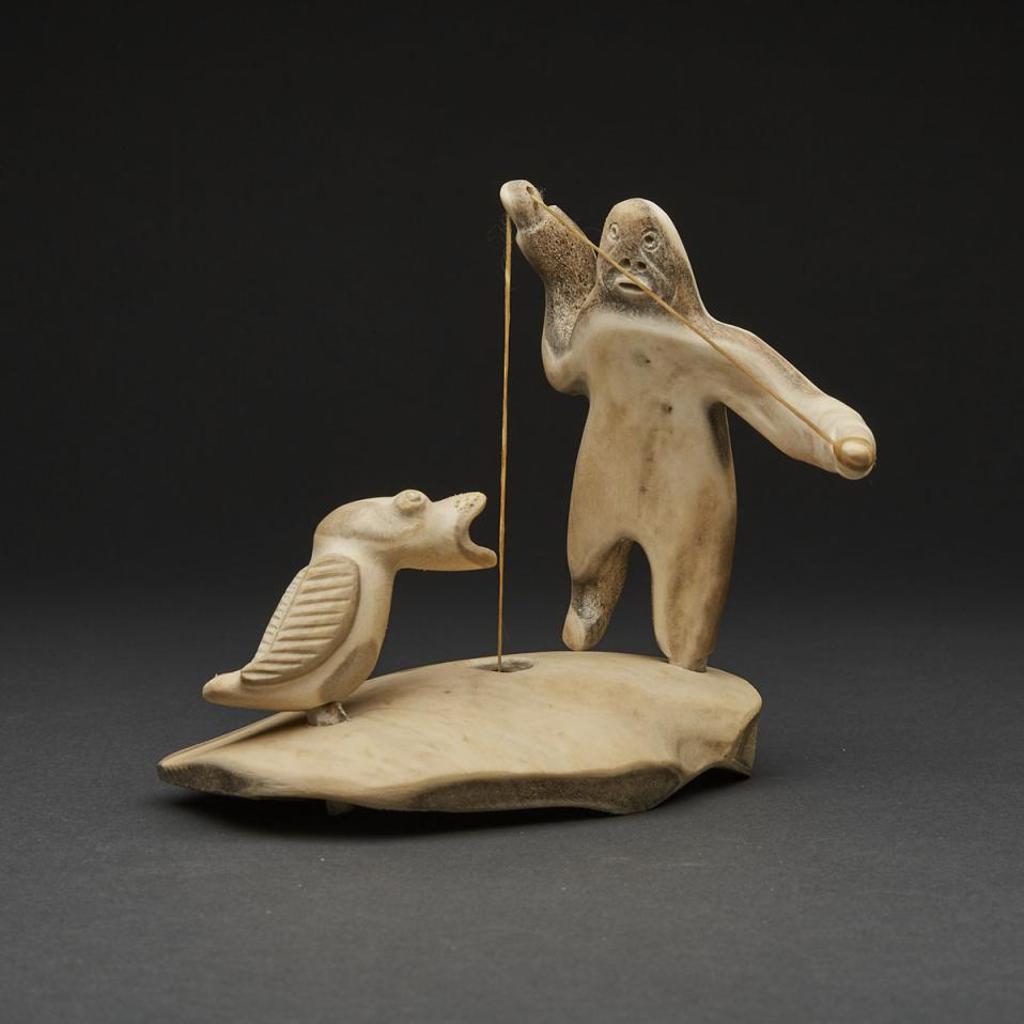 Judas Ullulaq (1937-1998) - Shaman/Fisherman With Spirit Bird