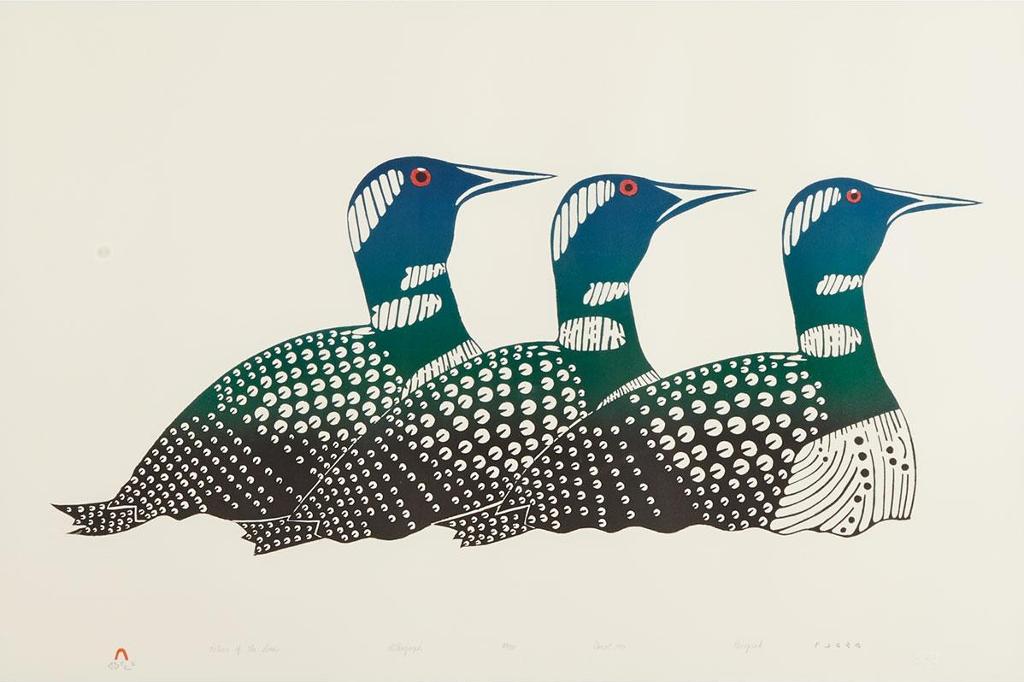 Kenojuak Ashevak (1927-2013) - Return Of The Loons