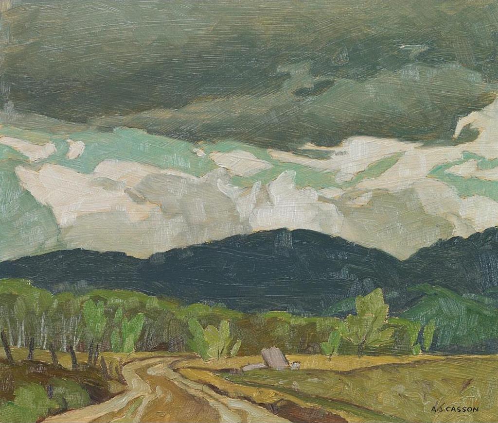 Alfred Joseph (A.J.) Casson (1898-1992) - Northern Road, Halfway Lake, 1968