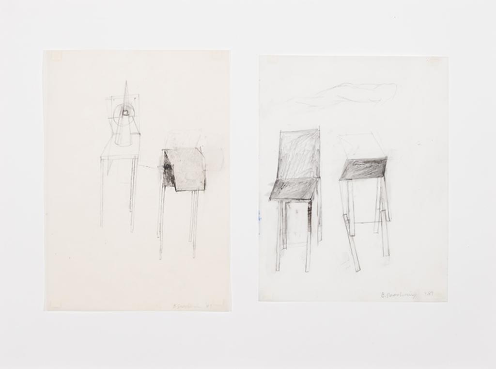 Betty Roodish Goodwin (1923-2008) - Diptych with chairs