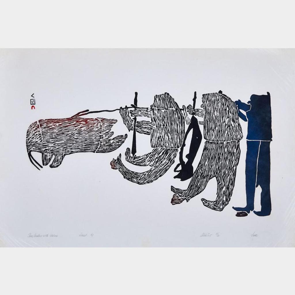 Parr (1893-1969) - Three Hunters With Walrus