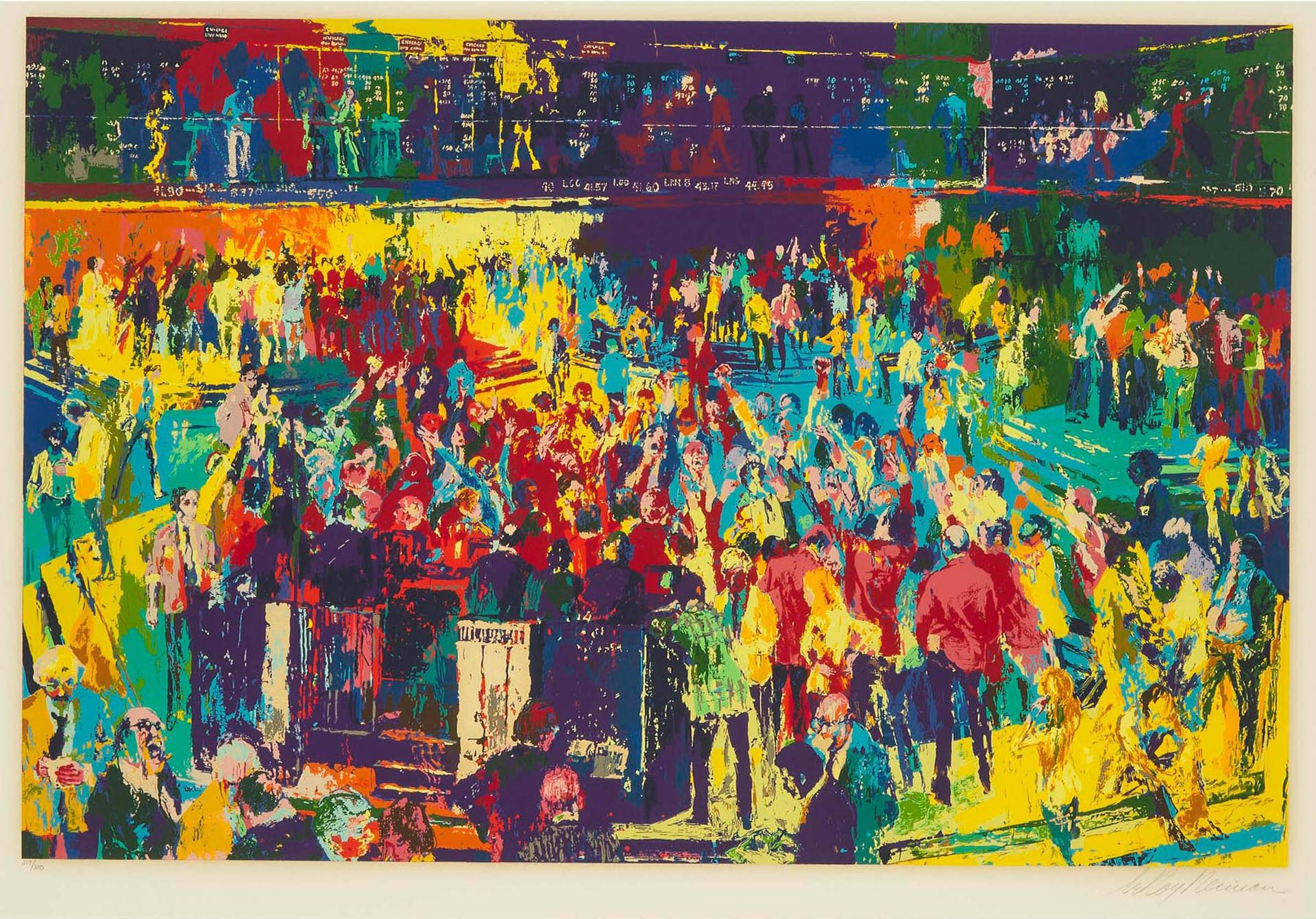 Leroy Neiman (1926-2012) - Chicago Board Of Trade, 1980