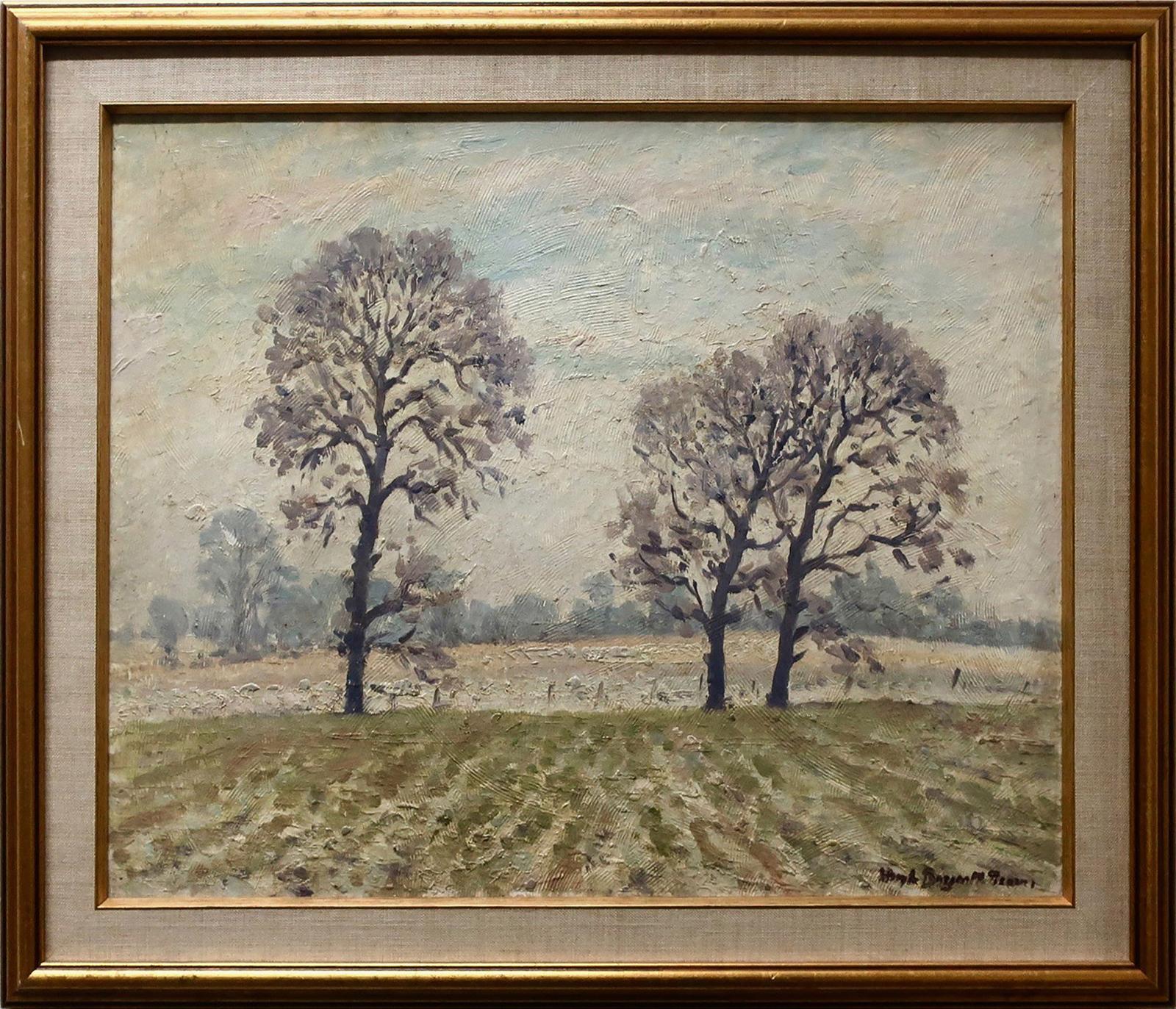 Hugh Boycott Brown (1909-1990) - Snow Scene - Letchmore, Heath