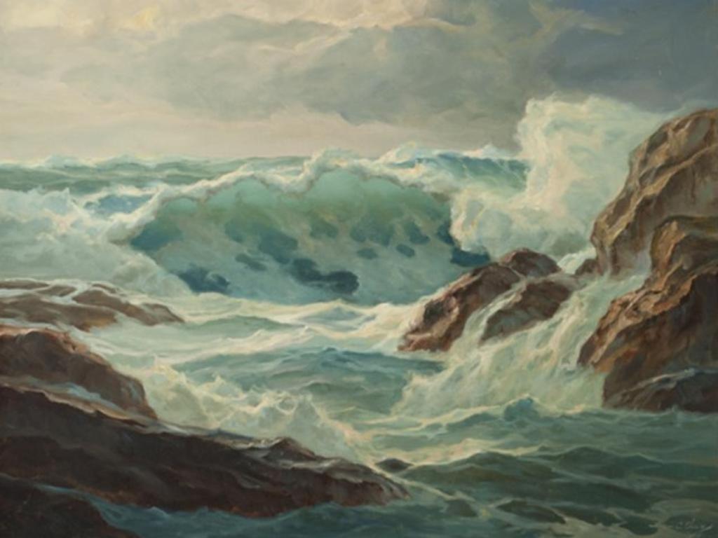 William Columbus Ehrig (1892-1973) - Crashing Surf