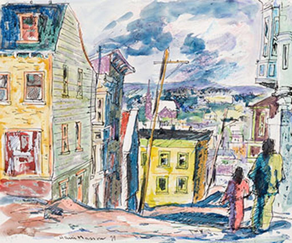 Henri Leopold Masson (1907-1996) - Street in Quebec