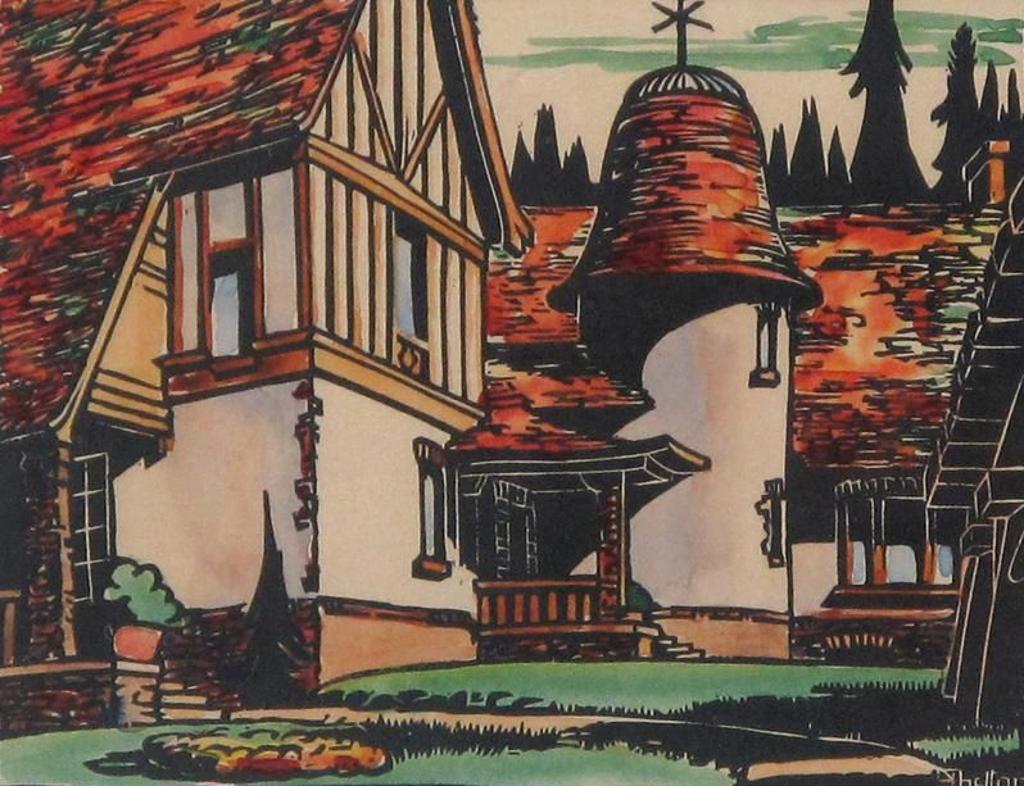 Margaret Dorothy Shelton (1915-1984) - Banff Springs Golf Clubhouse; 1938
