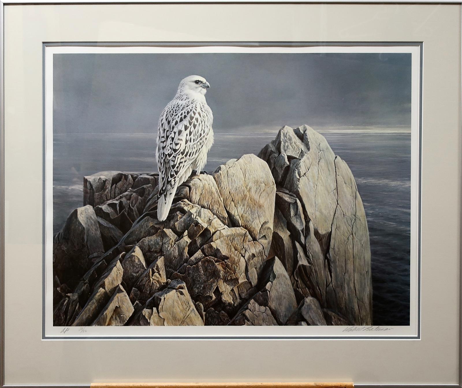 Robert Mclellan Bateman (1930-1922) - Evening Light - White Gyrfalcon