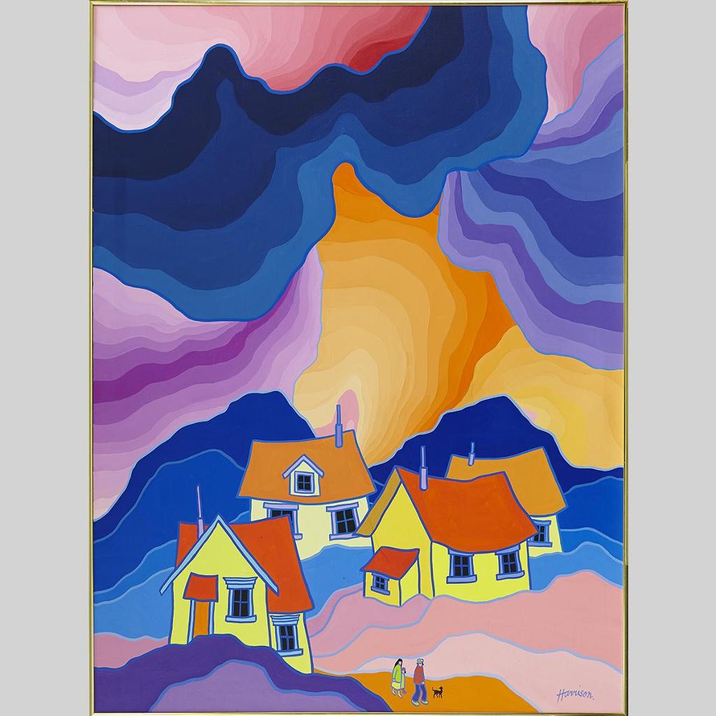 Ted Harrison (1926-2015) - Slumbering Village