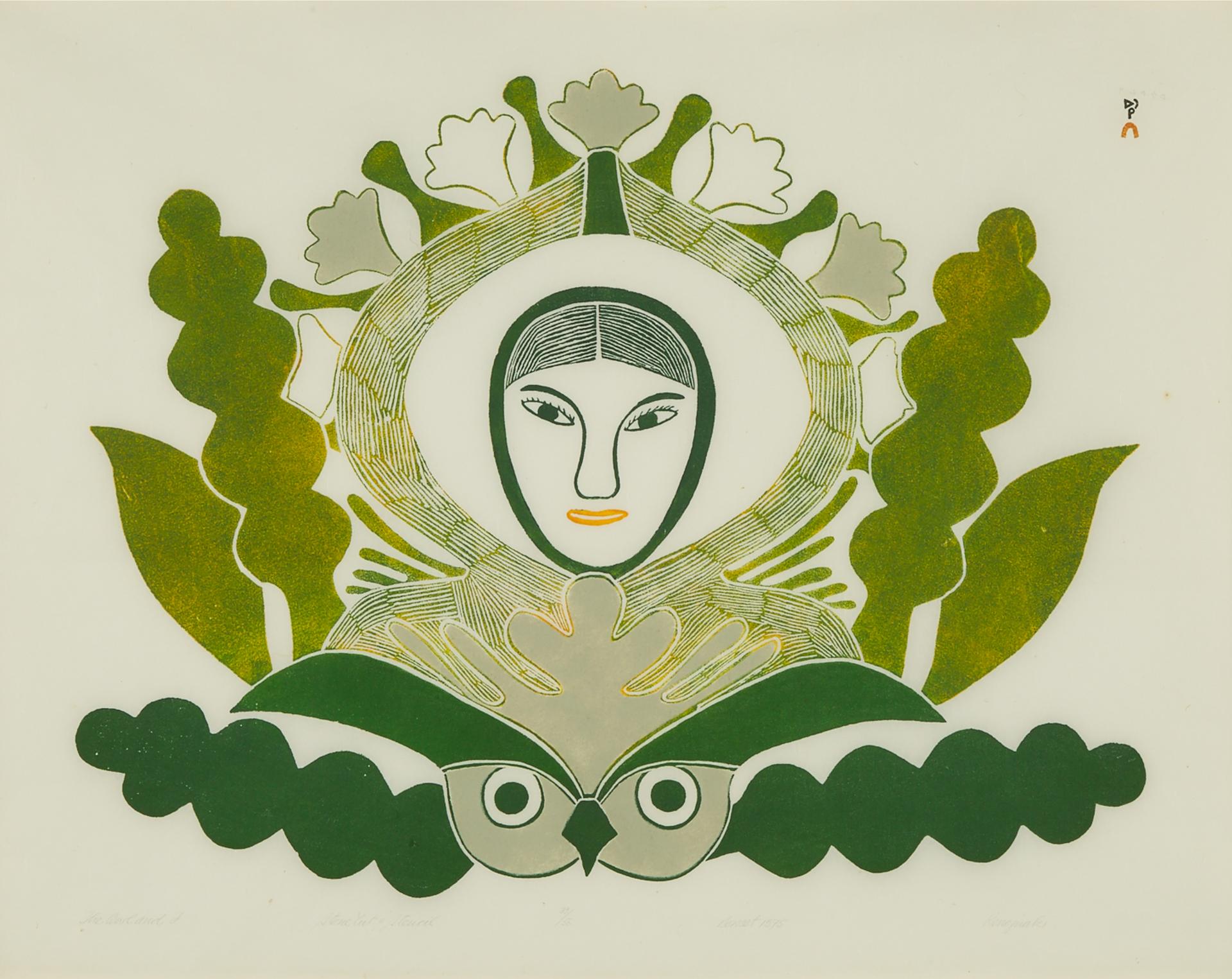 Kenojuak Ashevak (1927-2013) - The Owl And I
