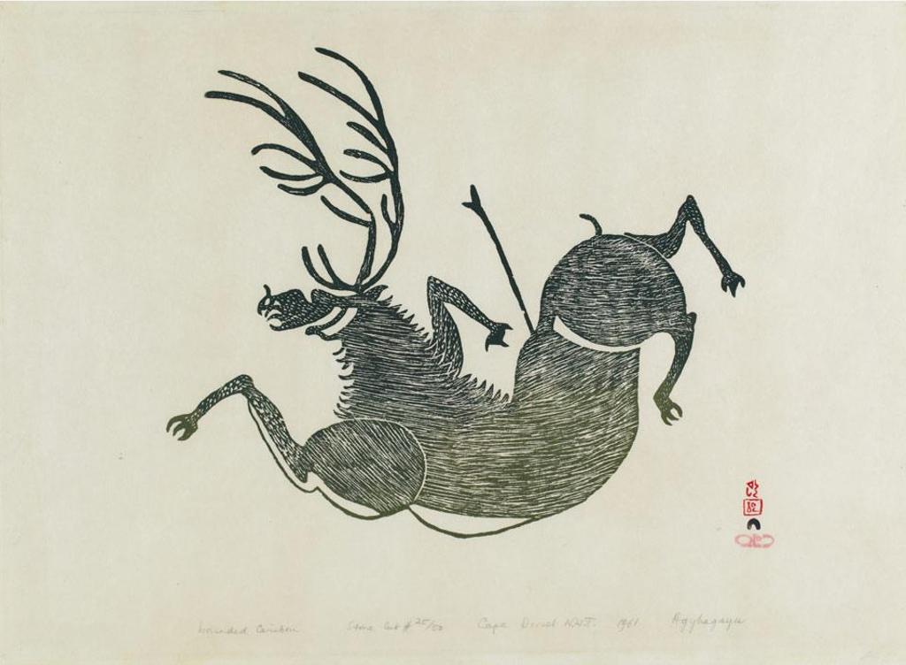 Aqjangajuk (Axangayu) Shaa (1937-2019) - Wounded Caribou