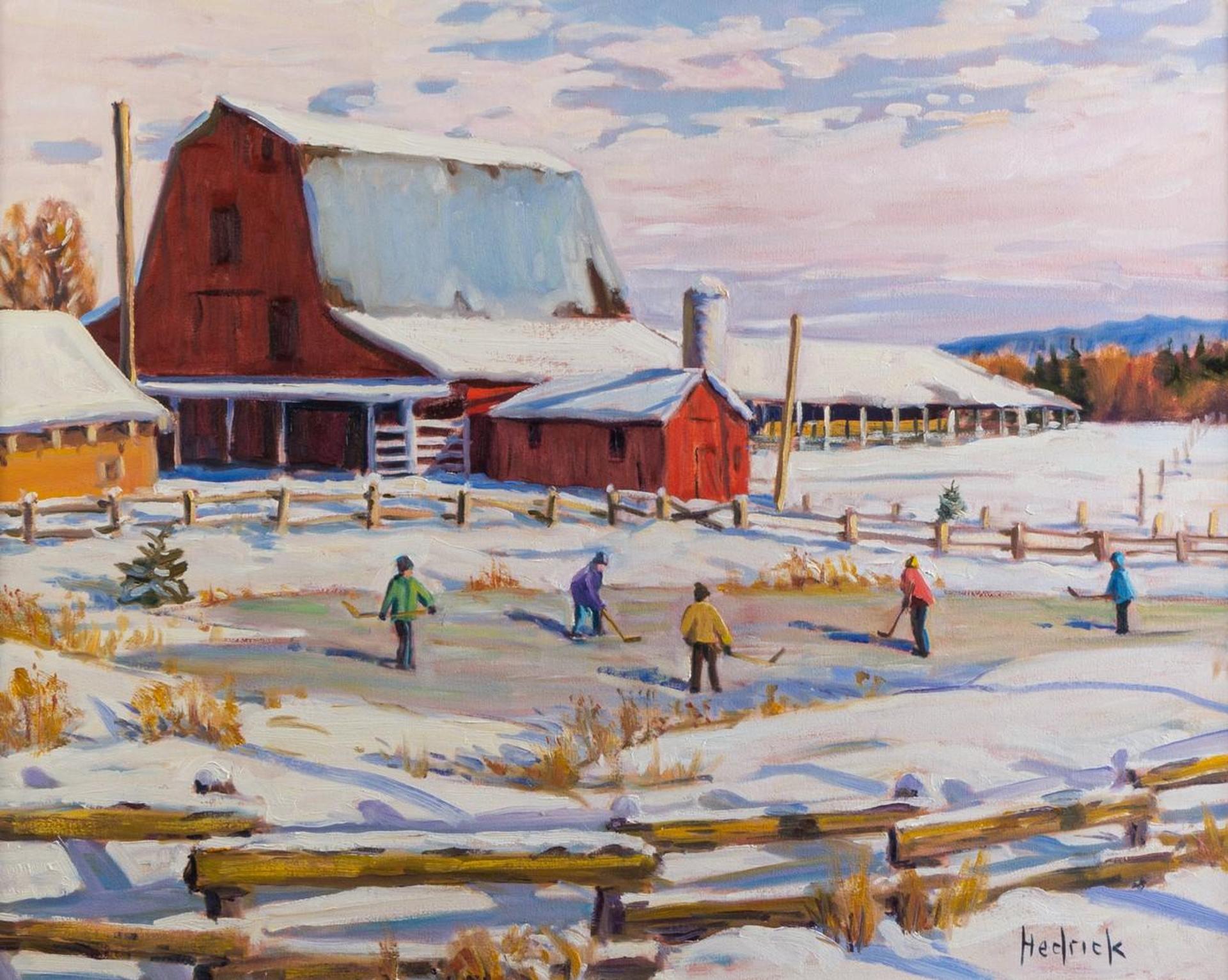 Ron Hedrick (1942) - Barnyard Hockey